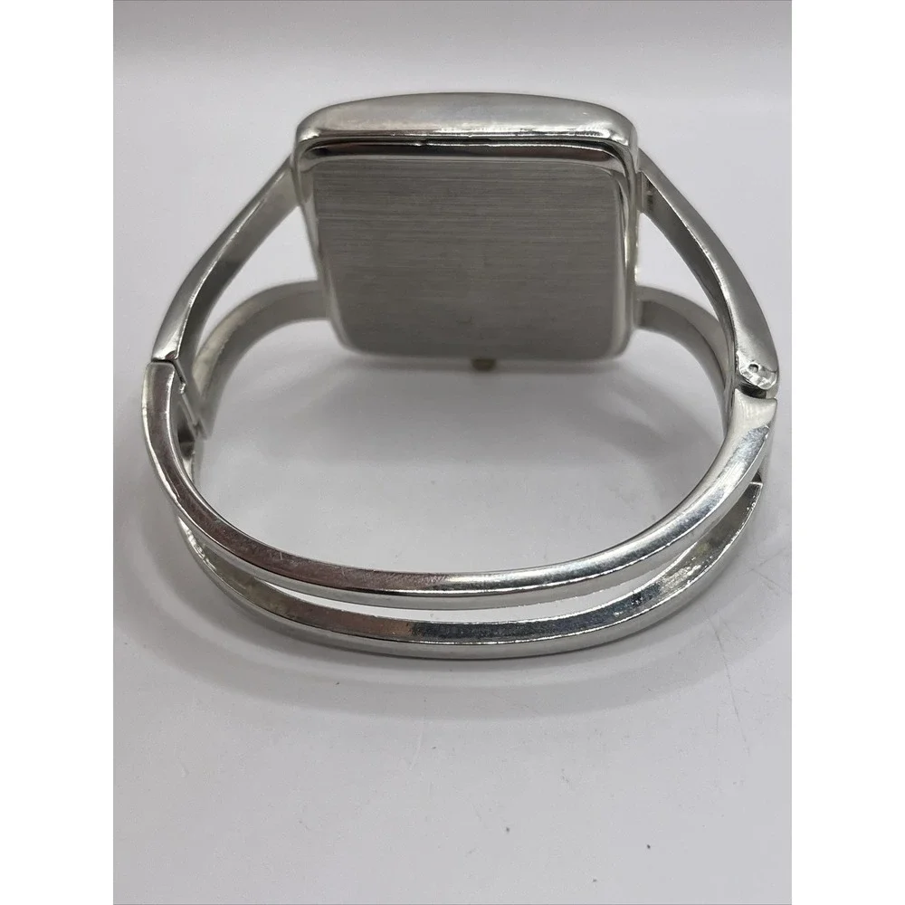 Cerentino Women's Quartz Watch Hinge Bangle Band Silver Tone-‎ New Battery